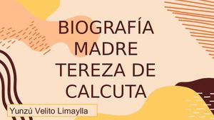 Biografía Madre Tereza De Calcuta