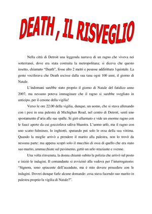 Un racconto con fumetto: "Death"