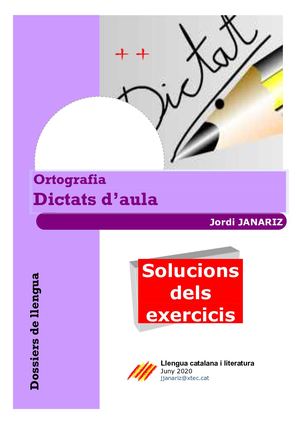 Llengua catalana. Dictats. (solucions dels exercicis]