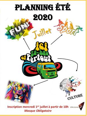 Villecresnes programme club ados Juillet 2020