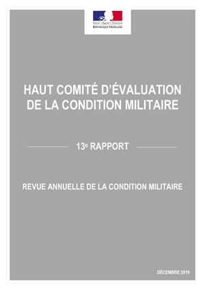 13e Rapport Du Hcecm Condition Militaire
