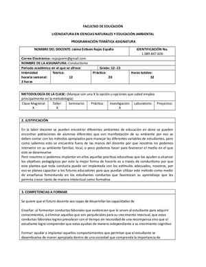 Programación Conductismo