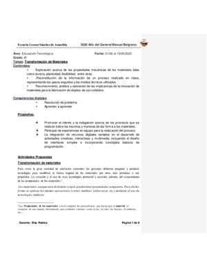 Transformación de Materiales