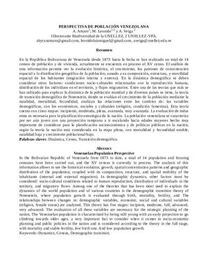 Dinâmica De Poblaciones Ven