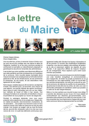 Lettre Du Maire n°1