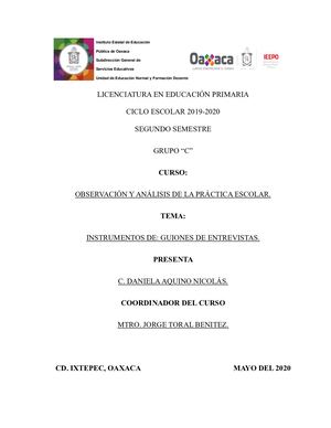 Guiones de entrevista