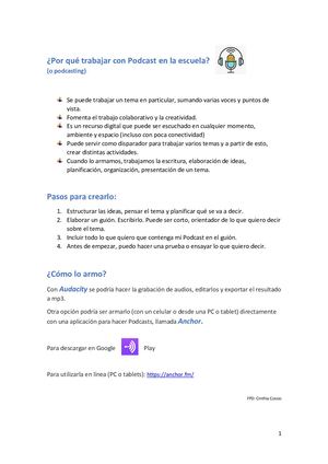 Trabajar Con Podcast En La Escuela