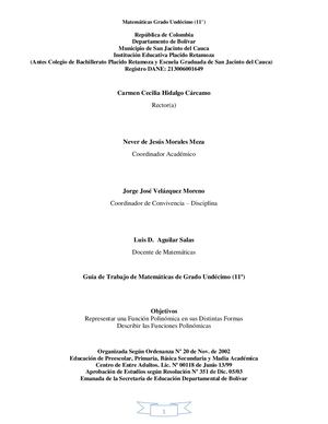 Guia Matematicas 11º