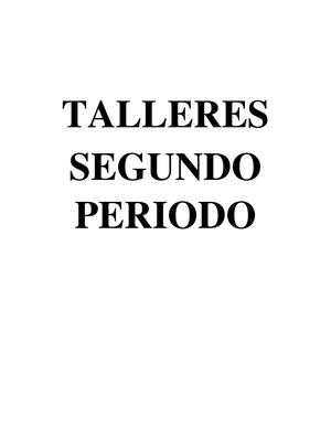 Talleres Segundo Periodo