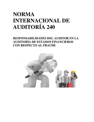 Norma Internacional De Auditoría 240 Y 300 Amrl