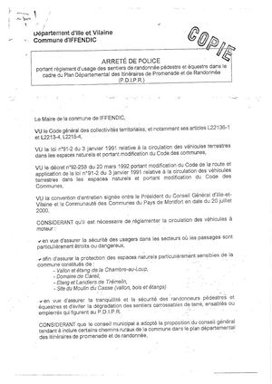 Arrêt Police Du 28 03 01 Sentier PDIPR