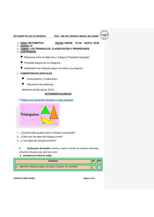 Los triángulos: Clasificación y Propiedades