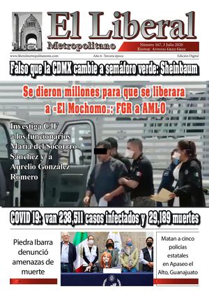 Periodico Liberal Metropolitano 3 Julio 2020 Numero 167 Tercera Epóca Okok