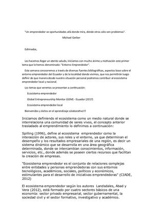 Emprendedor Y La Generaxion De Ideas