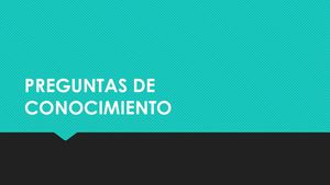 Preguntas De Conocimiento