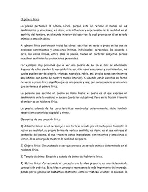 El Género Lírico