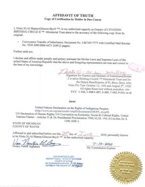 Certified Copy Of Conveyance Transfer of Inheritance Document No. LBCMT-7777 [14119 EASTBURN]