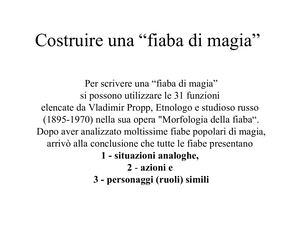 Costruire Una Fiaba