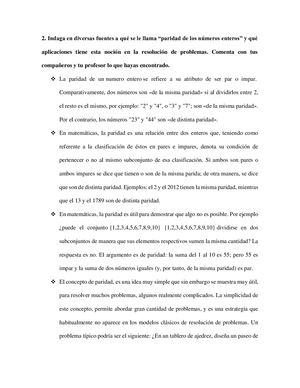 Paridad de los números enteros