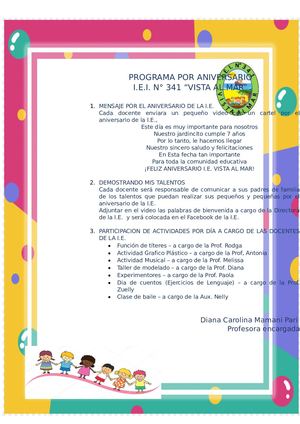 PROGRAMA POR ANIVERSARIO