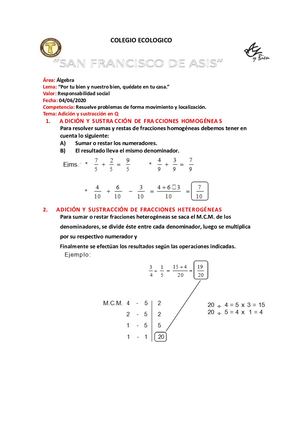 Adicion Y Sustraccion En Q
