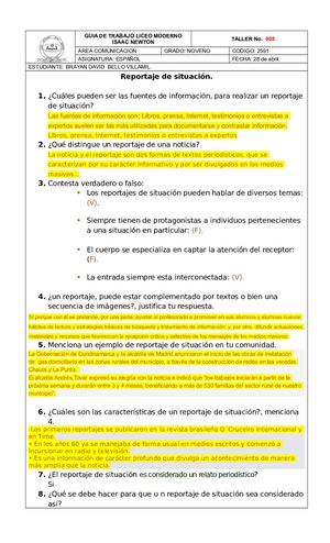 5 Taller, Valerith Rodriguez Contreras, 2890, Reportaje De Situacion Correccion