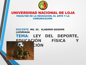 Ley Del Deporte Ecuador