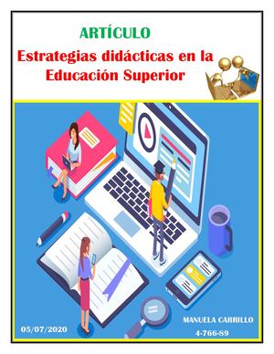 Estrategias Didácticas En La Educación Superior
