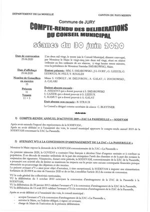 CR du 30-06-2020