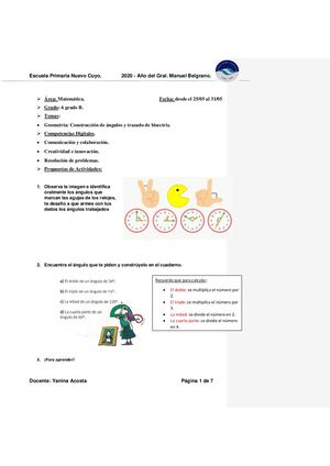 CLASIFICACIÓN DE ÁNGULOS SEXTO GRADO.