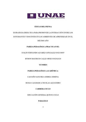 Estrategia Didáctica Para Promover La Interacción Entre Los Estudiantes Y Docentes En Los Ambientes De Aprendizaje 5