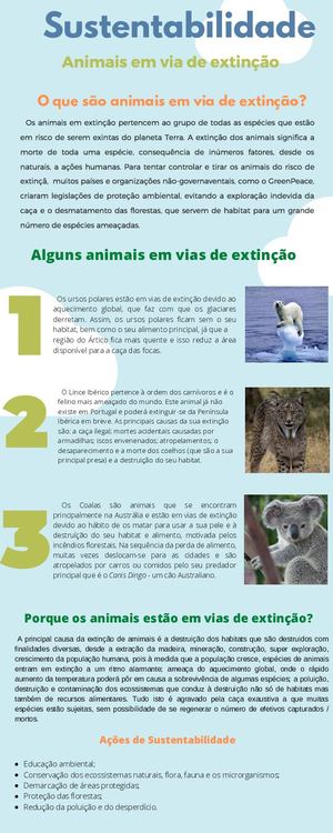 Sustentabilidade | Animais em vias de extinção