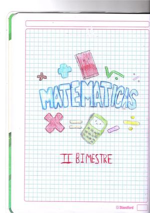 Cuaderno Segundo Bimestre Matemetica