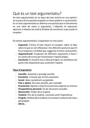 Els Textos Argumentatius