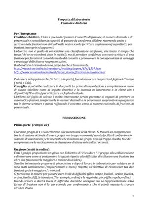 Laboratorio Frazioni