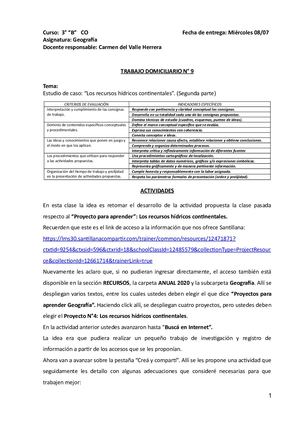 Propuesta De Actividades 3° Co 9 Z Diario
