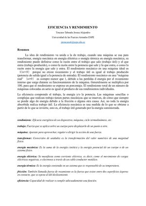 Ensayo Eficiencia Y Rendimiento 7666
