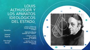 Louis Althusser Y Los Aparatos Ideológicos Del Estado