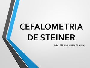Cefalometria Generalidades Steiner