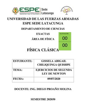 Reactivo Segunda Ley De Newton