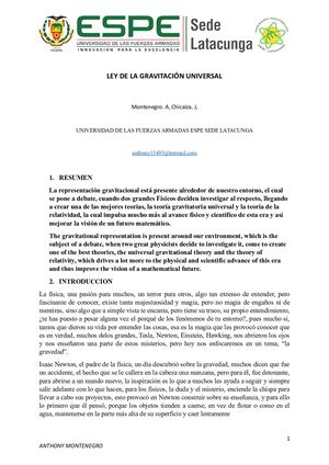 Ley Gravitacional universal