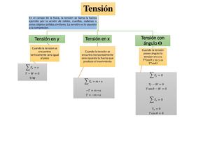 Organizador Gráfico Tensión Y Fuerza De Rozamiento