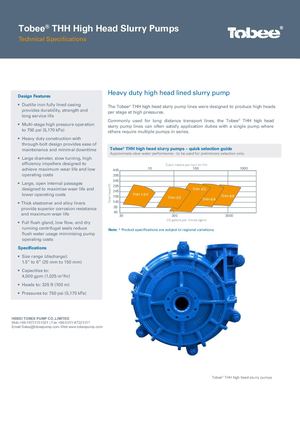 Equivalent Warman HH High Head Slurry Pump