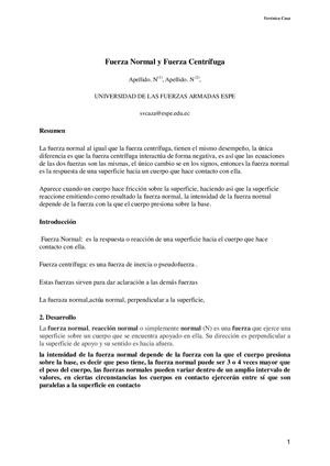Fuerza Normal Y Fuerza Centrífuga Ensayo