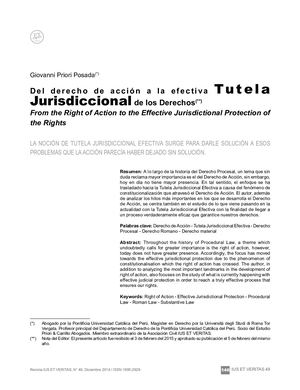 Derecho De La Acción Tutela