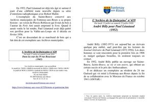 AMFAR A15 419 André Billy pour Paul Léautaud (1952)