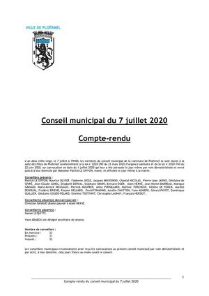 7 Juillet 2020