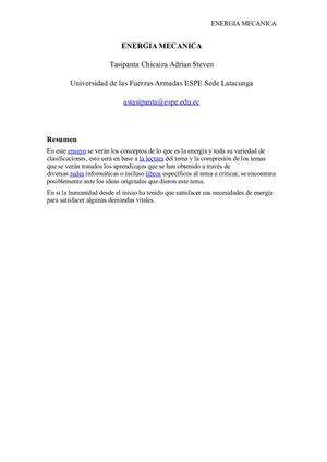 Energia Mecanica