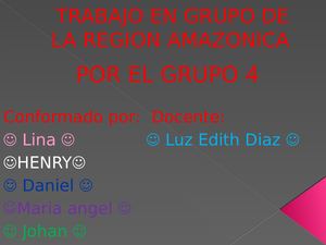 Trabajo En Grupo De La Region Amazonica