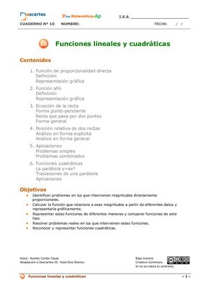 Ejercicios Funciones Matemáticas